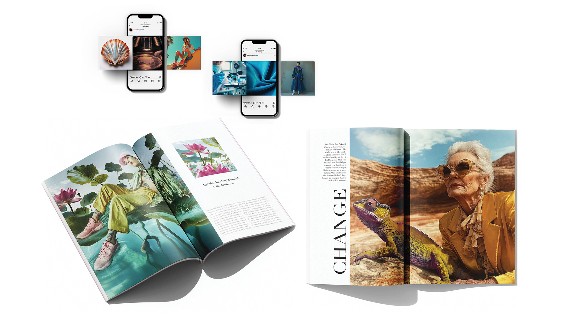 Editorial und Social Media Mockups